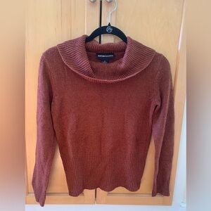 Norton McNaughton Women's Rich Brown Cowl Neck Sweater